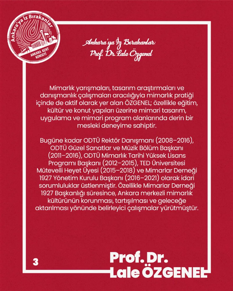 Ankara’ya İz Bırakanlar: Prof. Dr. Lale Özgenel — fotoğraf 5