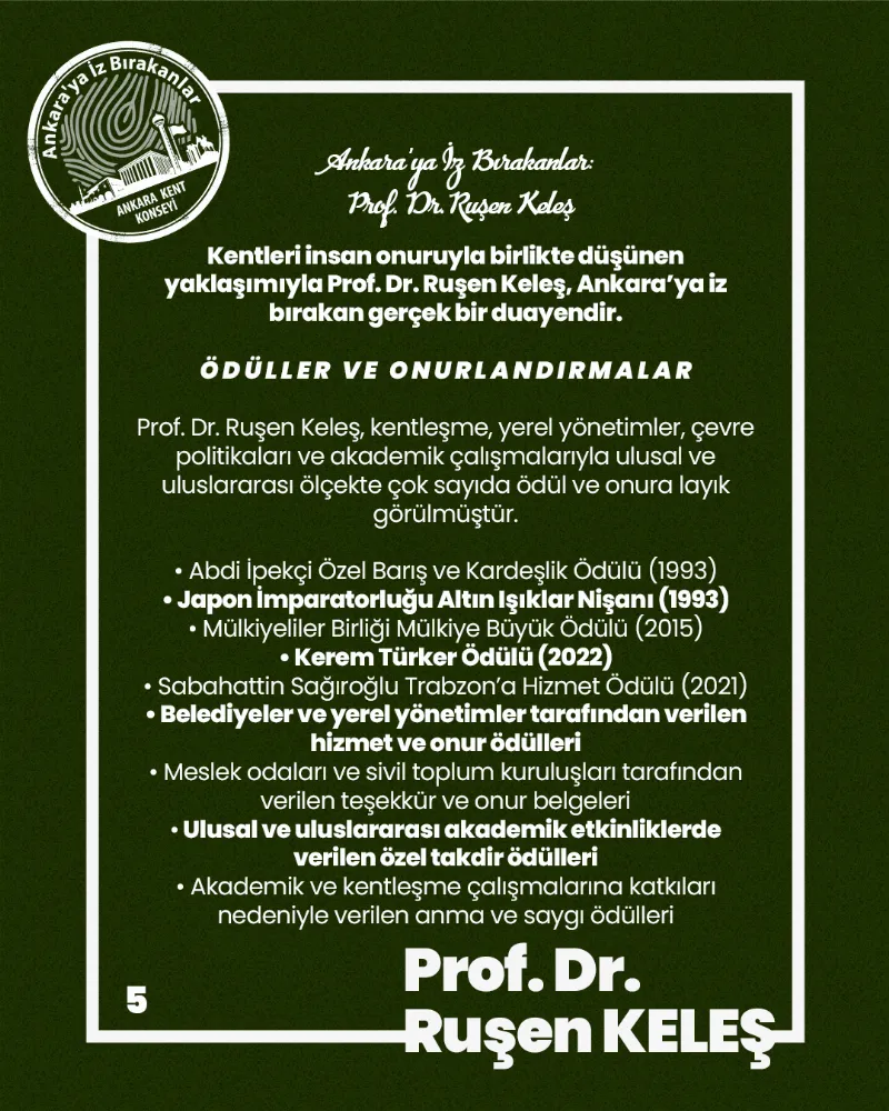 Ankara’ya İz Bırakanlar: Prof. Dr. Ruşen Keleş — fotoğraf 7
