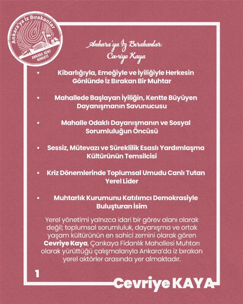 Ankara’ya İz Bırakanlar: Cevriye Kaya — fotoğraf 3