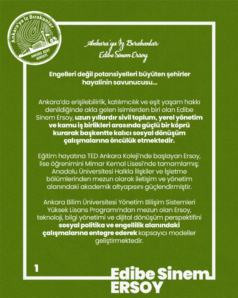 Ankara’ya İz Bırakanlar: Edibe Sinem Ersoy — fotoğraf 3