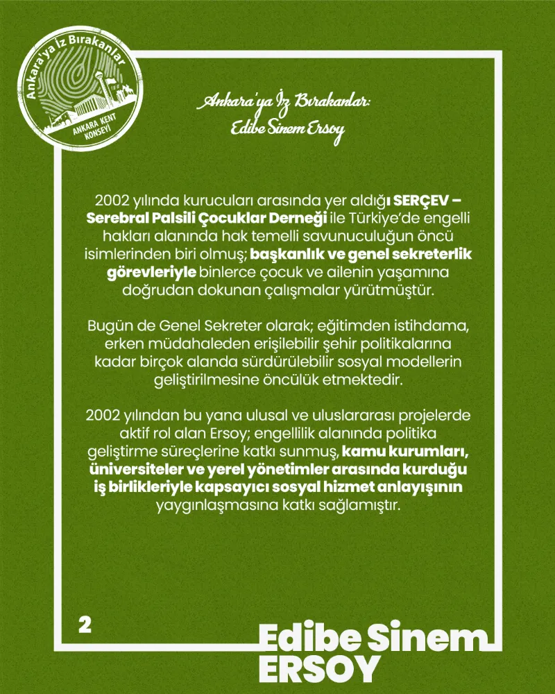 Ankara’ya İz Bırakanlar: Edibe Sinem Ersoy — fotoğraf 4
