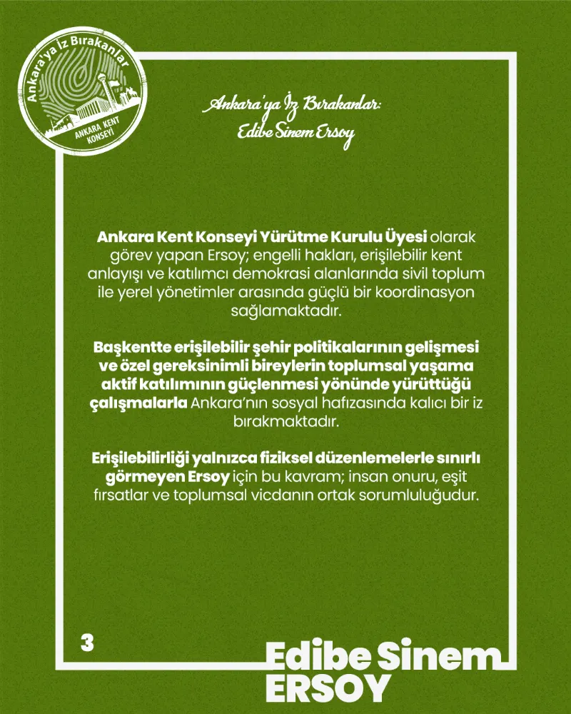Ankara’ya İz Bırakanlar: Edibe Sinem Ersoy — fotoğraf 5