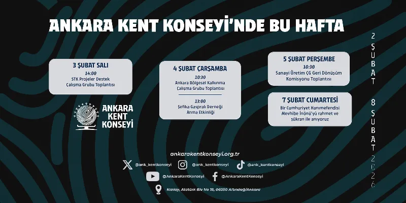 Ankara Kent Konseyi Haftalık Programı | 2-8 Şubat 2026 — fotoğraf 2