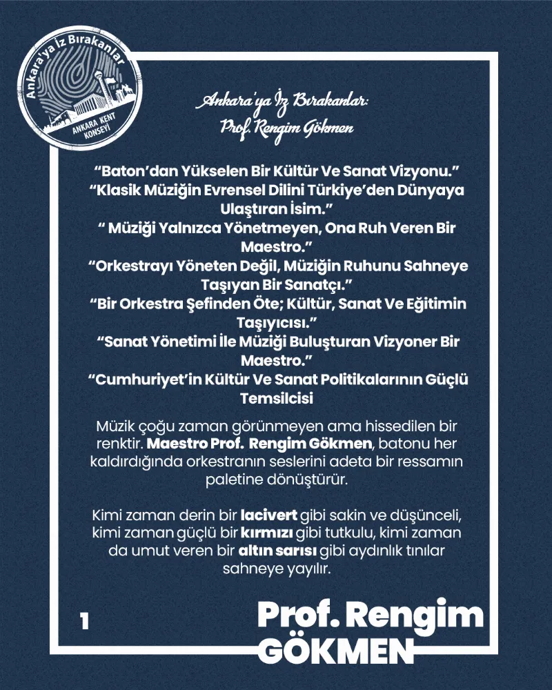 Ankara’ya İz Bırakanlar: Orkestra Şefi Prof. Rengim GÖKMEN — fotoğraf 3