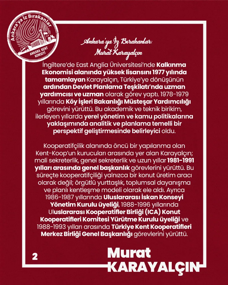 Ankara’ya İz Bırakanlar: Murat KARAYALÇIN — fotoğraf 4
