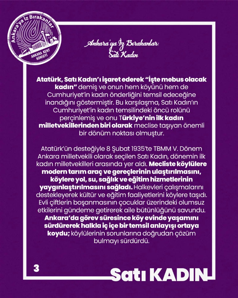 Ankara’ya İz Bırakanlar: Satı Kadın (Hatı Çırpan) — fotoğraf 5