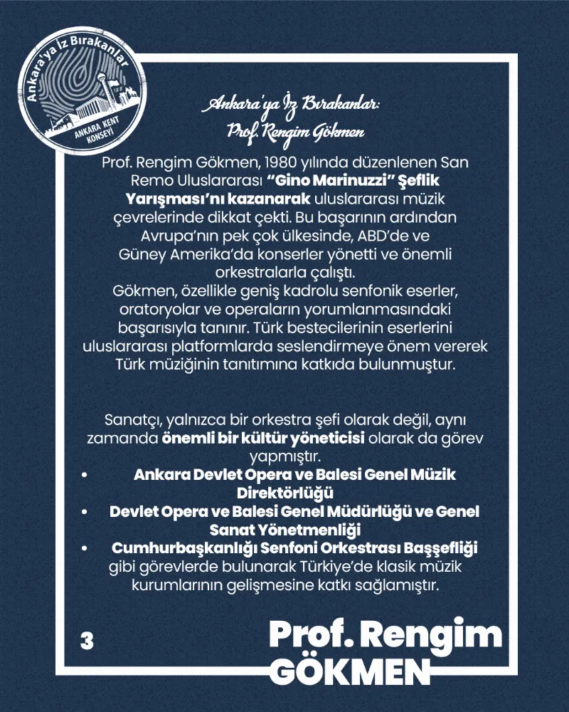 Ankara’ya İz Bırakanlar: Orkestra Şefi Prof. Rengim GÖKMEN — fotoğraf 5