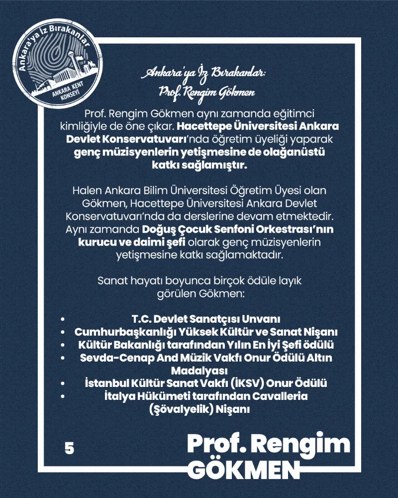 Ankara’ya İz Bırakanlar: Orkestra Şefi Prof. Rengim GÖKMEN — fotoğraf 7