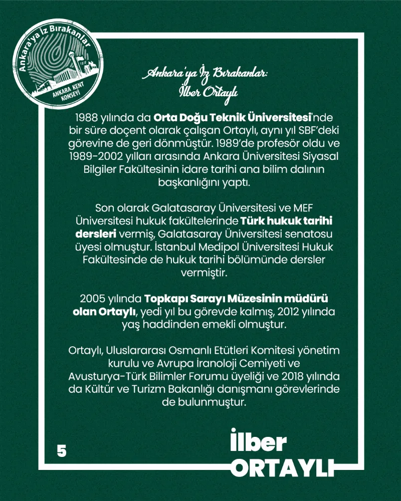 Ankara’ya İz Bırakanlar: İlber Ortaylı — fotoğraf 7
