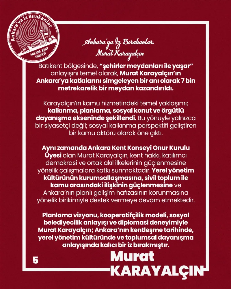 Ankara’ya İz Bırakanlar: Murat KARAYALÇIN — fotoğraf 7