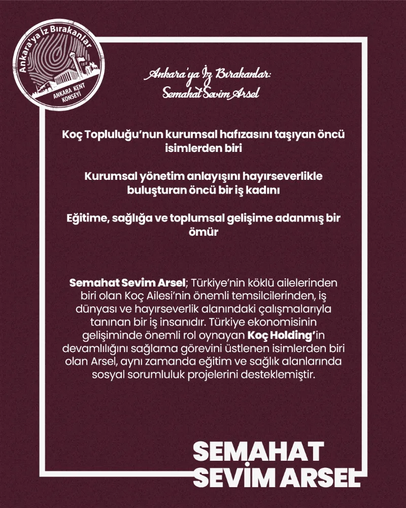 Ankara’ya İz Bırakanlar: Semahat Sevim Arsel — fotoğraf 3