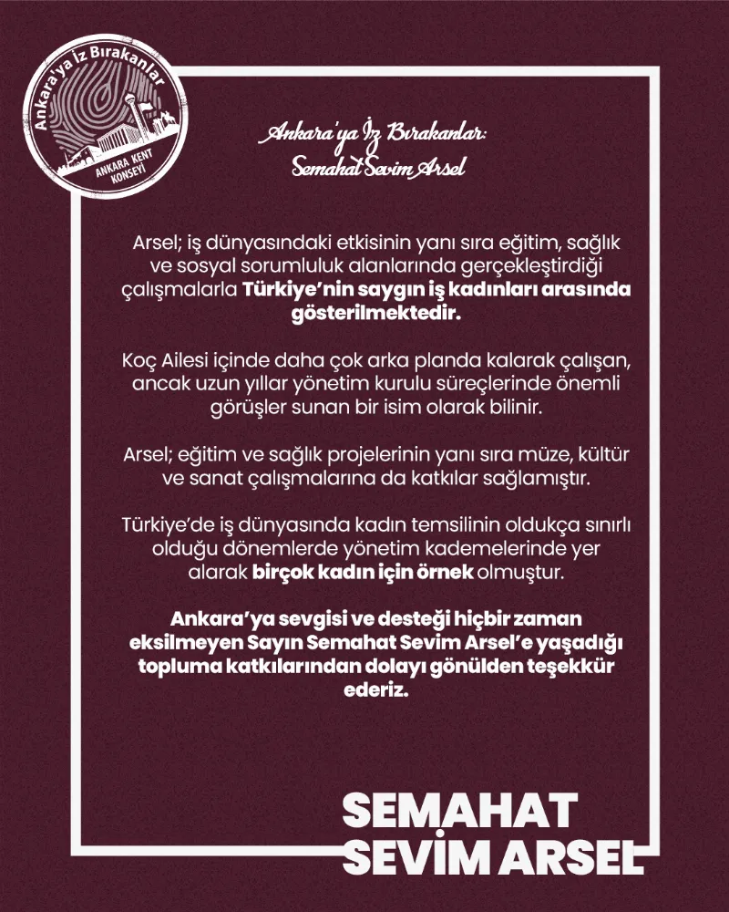 Ankara’ya İz Bırakanlar: Semahat Sevim Arsel — fotoğraf 6