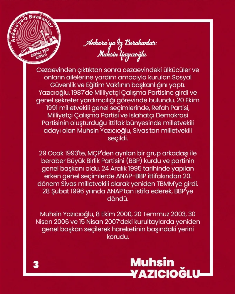 Ankara’ya İz Bırakanlar: Muhsin Yazıcıoğlu — fotoğraf 5