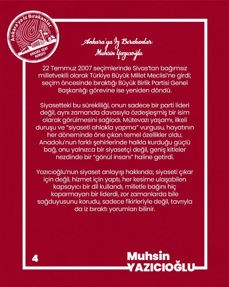 Ankara’ya İz Bırakanlar: Muhsin Yazıcıoğlu — fotoğraf 6