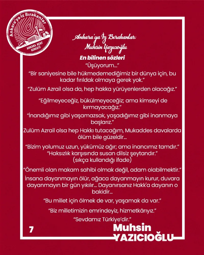 Ankara’ya İz Bırakanlar: Muhsin Yazıcıoğlu — fotoğraf 9