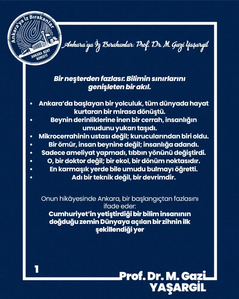 Ankara’ya İz Bırakanlar: Prof. Dr. M. Gazi Yaşargil — fotoğraf 3
