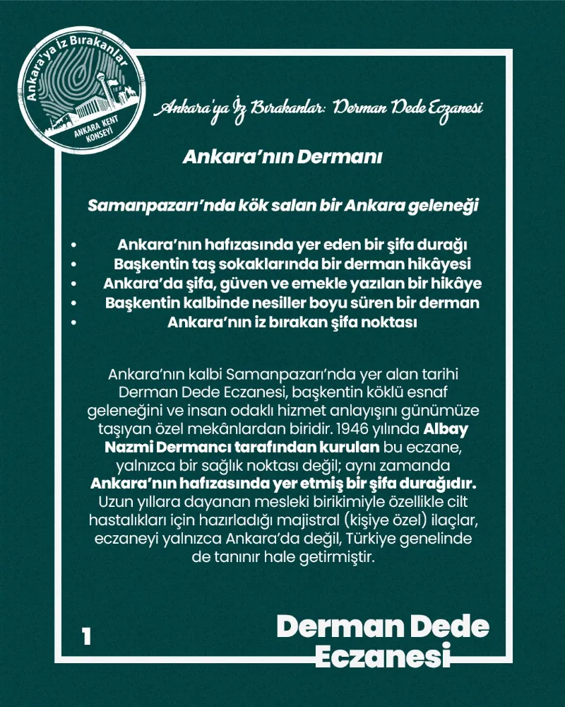 Ankara’ya İz Bırakanlar “Derman Dede” Eczanesi — fotoğraf 3