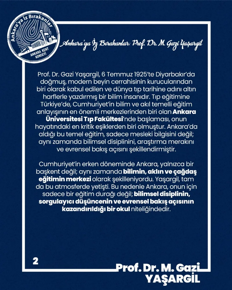 Ankara’ya İz Bırakanlar: Prof. Dr. M. Gazi Yaşargil — fotoğraf 4