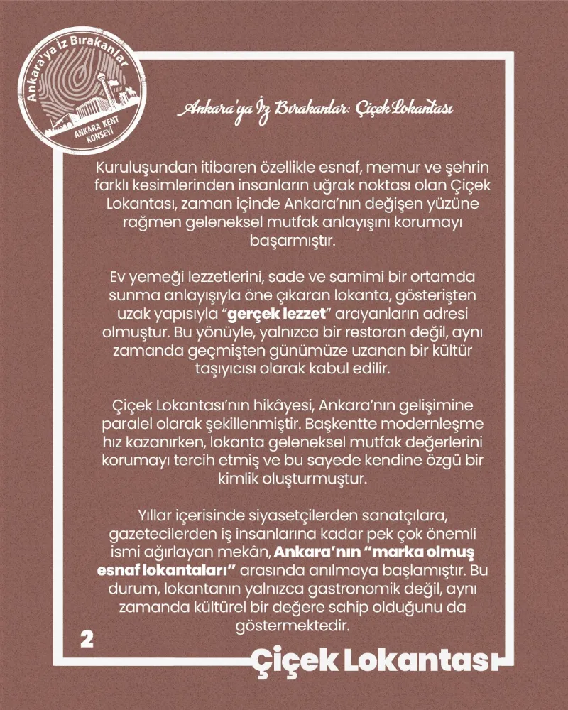 Ankara’ya İz Bırakanlar “Çiçek Lokantası” — fotoğraf 4