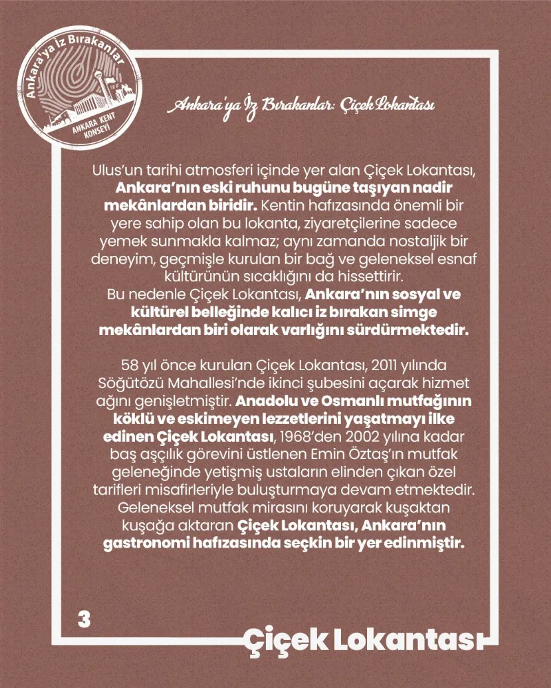 Ankara’ya İz Bırakanlar “Çiçek Lokantası” — fotoğraf 5