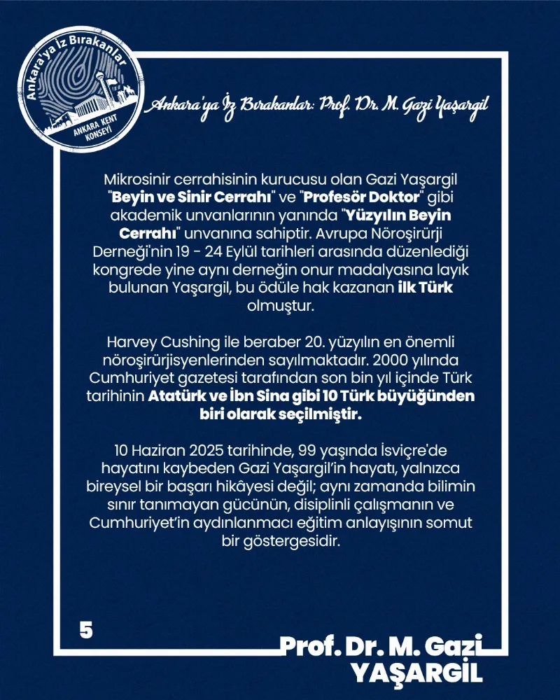 Ankara’ya İz Bırakanlar: Prof. Dr. M. Gazi Yaşargil — fotoğraf 7