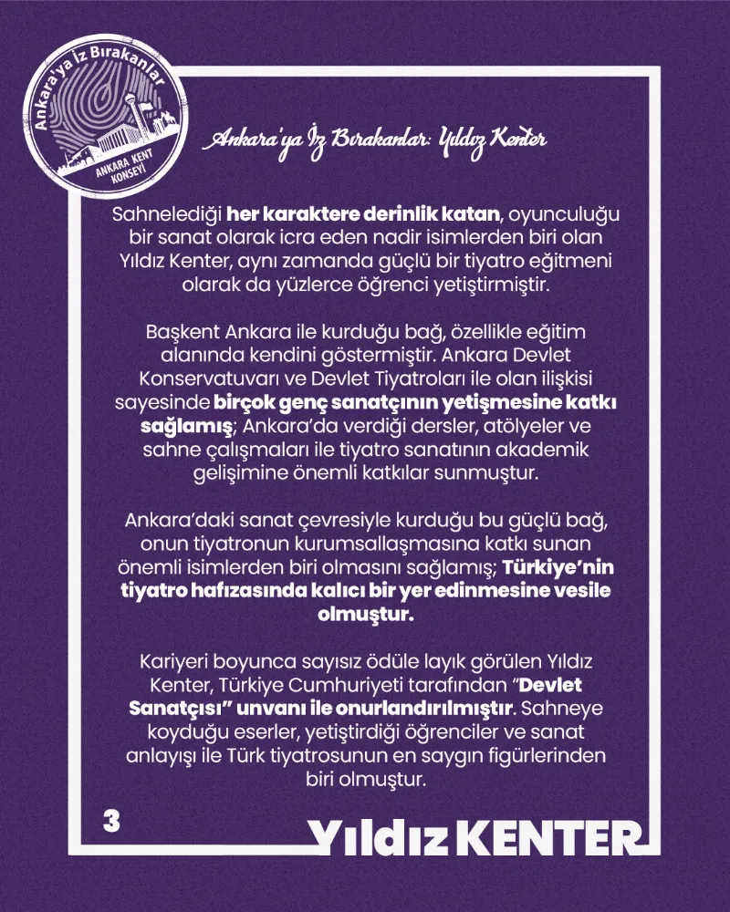 Ankara’ya İz Bırakanlar: Yıldız Kenter — fotoğraf 5