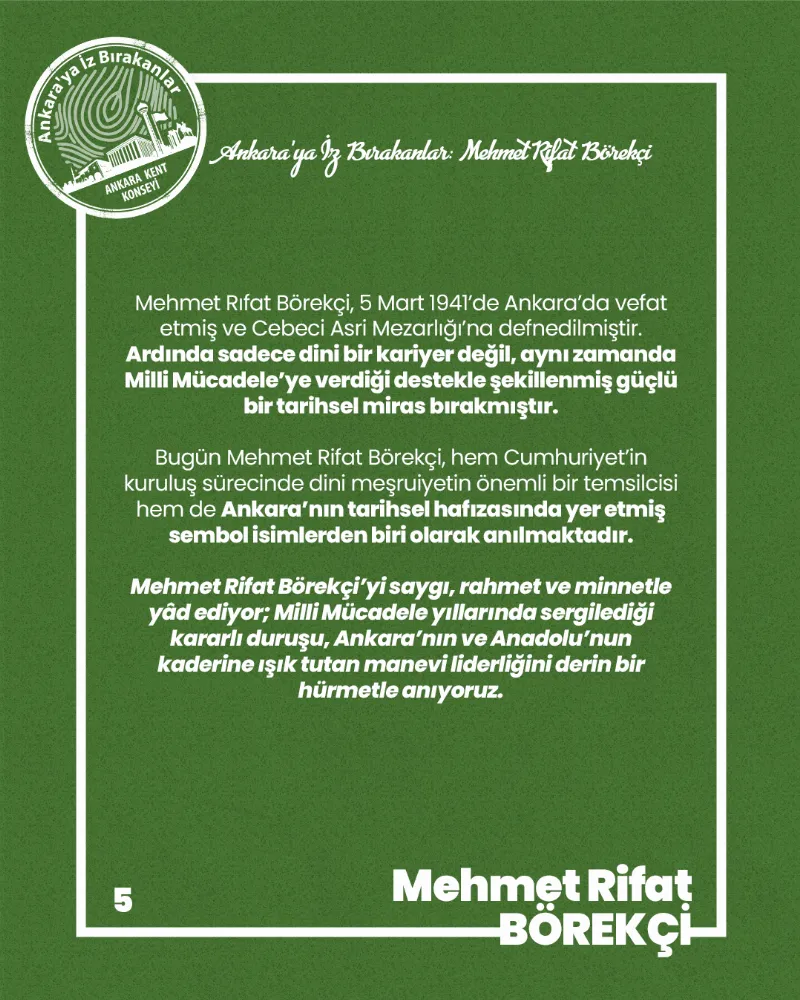 Ankara’ya İz Bırakanlar: Mehmet Rıfat Börekçi — fotoğraf 7