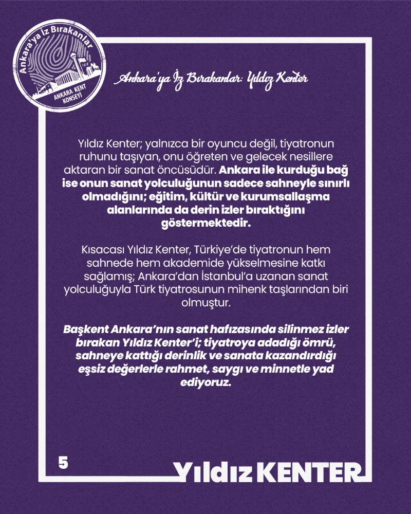 Ankara’ya İz Bırakanlar: Yıldız Kenter — fotoğraf 7