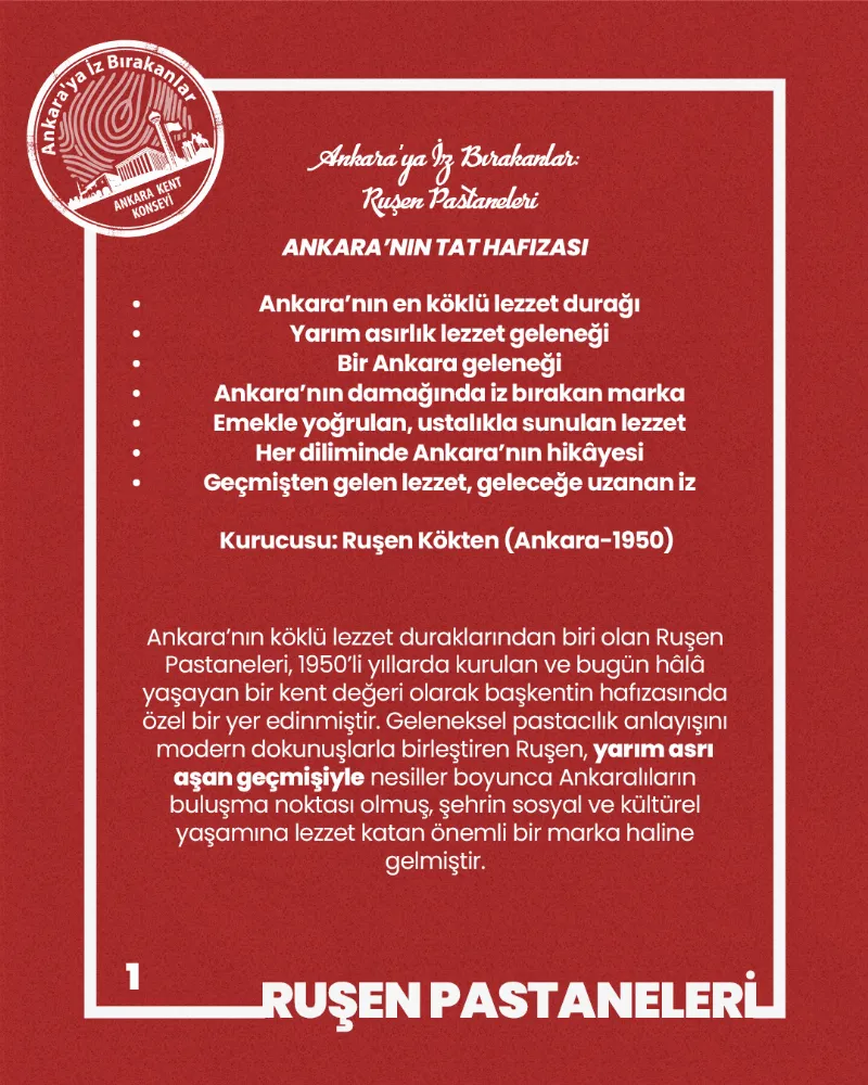 Kuşaktan Kuşağa Ankara Hikayesi: Ruşen Pastaneleri Ankara’nın Tat Hafızası — fotoğraf 3