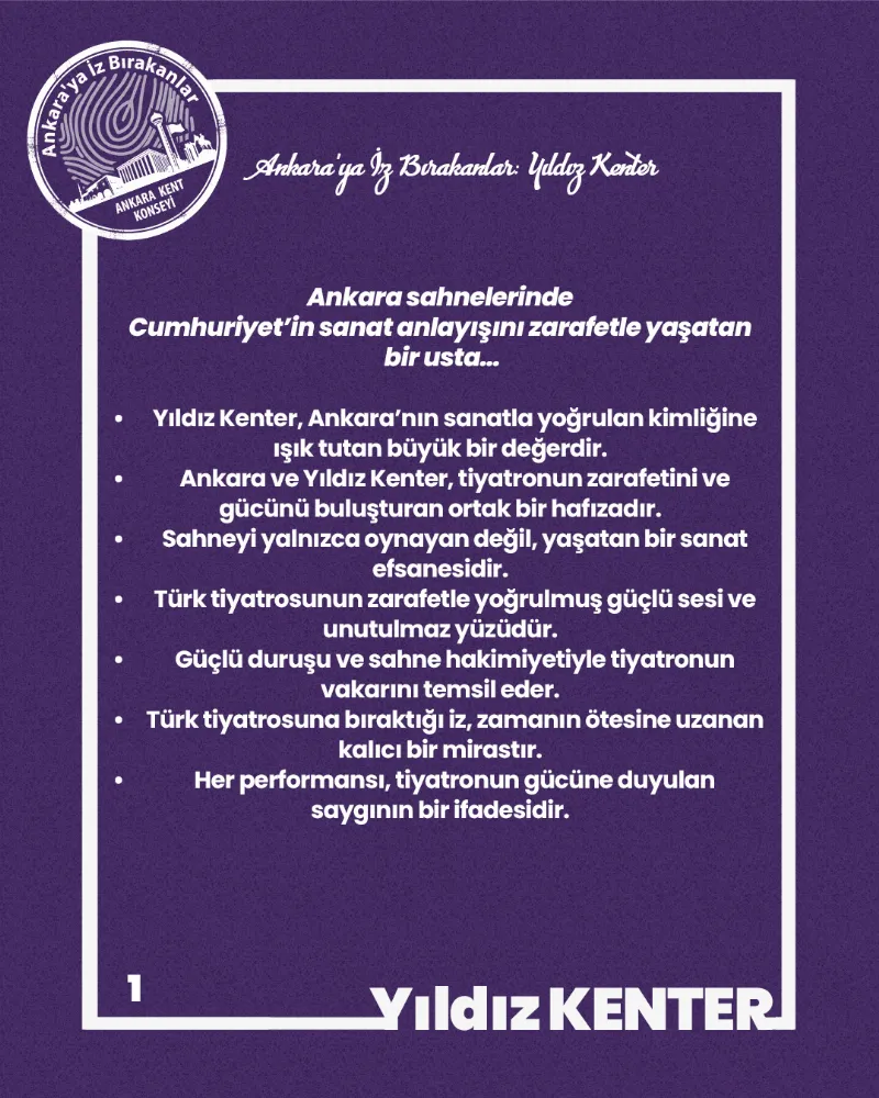 Ankara’ya İz Bırakanlar: Yıldız Kenter — fotoğraf 3