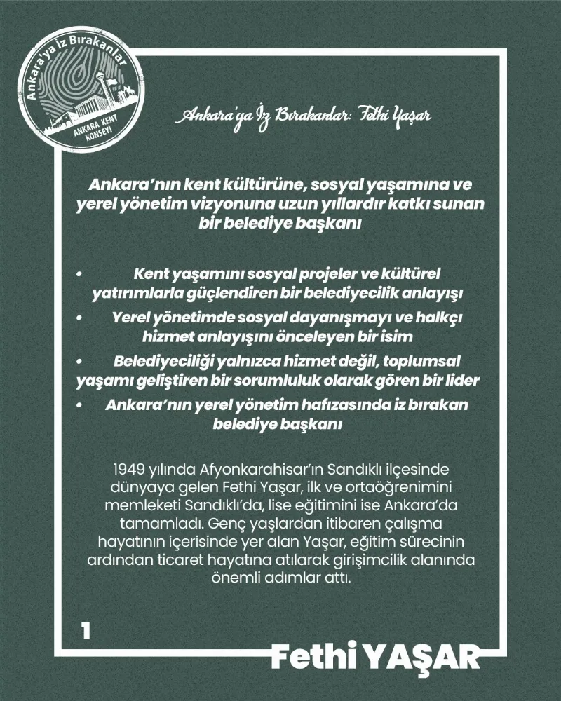 Ankara’ya İz Bırakanlar: Fethi Yaşar — fotoğraf 3