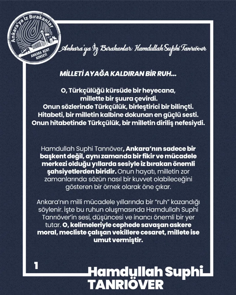 Ankara’ya İz Bırakanlar Hamdullah Suphi Tanrıöver (1885–1966) — fotoğraf 3