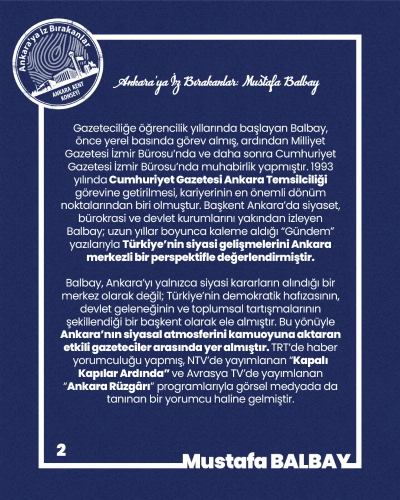 Ankara’ya İz Bırakanlar: Mustafa Balbay — fotoğraf 4