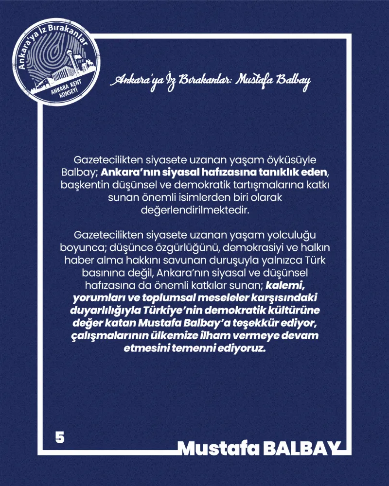 Ankara’ya İz Bırakanlar: Mustafa Balbay — fotoğraf 7