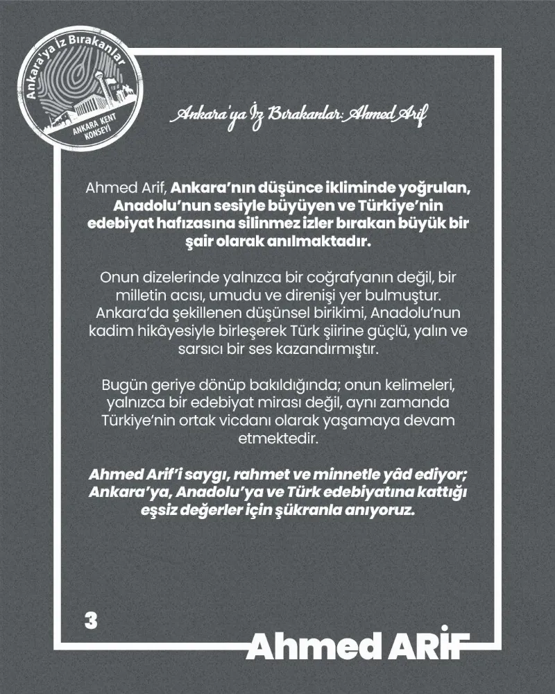 Ankara’ya İz Bırakanlar: Ahmed Arif — fotoğraf 5