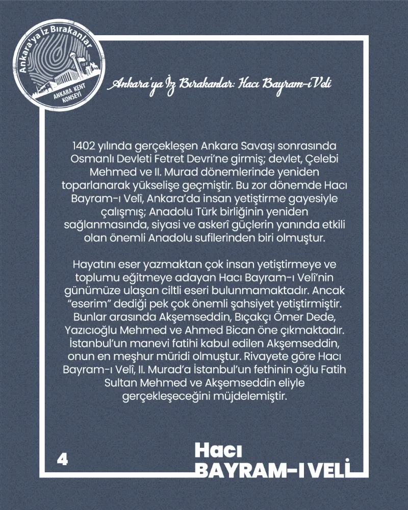 Ankara’ya İz Bırakanlar: Hacı Bayram-ı Velî — fotoğraf 6
