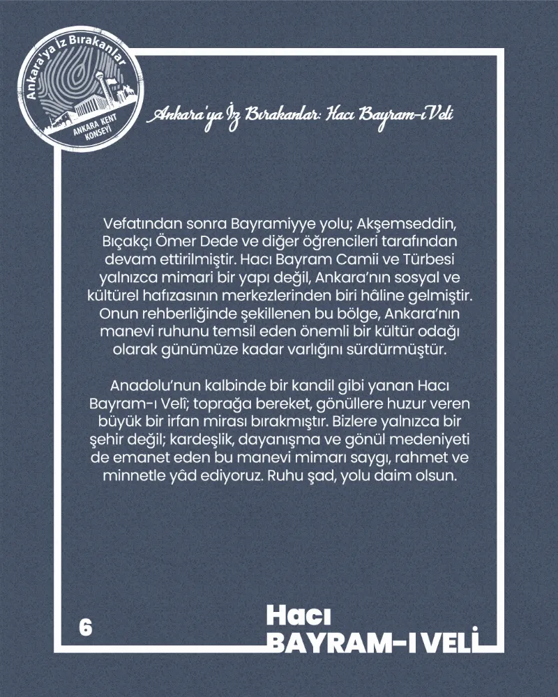 Ankara’ya İz Bırakanlar: Hacı Bayram-ı Velî — fotoğraf 8