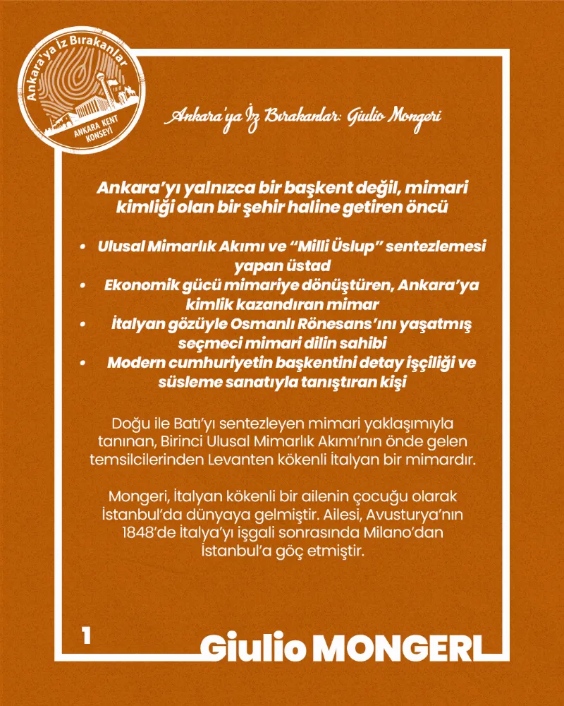 Ankara’ya İz Bırakanlar: Giulio Mongeri — fotoğraf 3