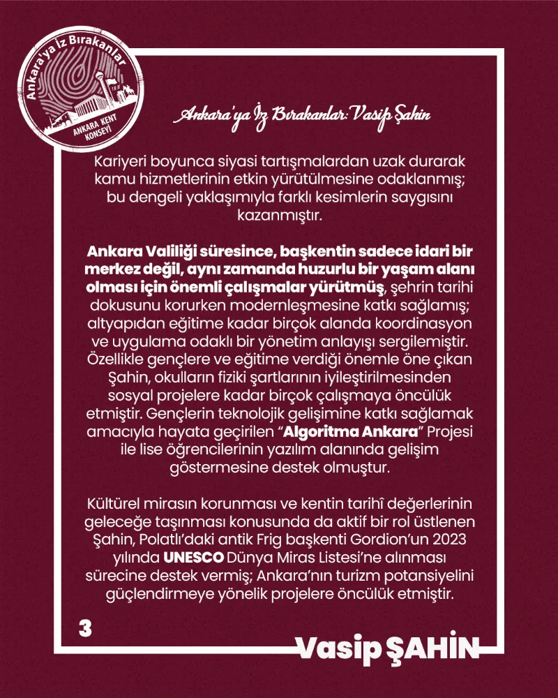 Ankara’ya İz Bırakanlar: Vasip Şahin — fotoğraf 5
