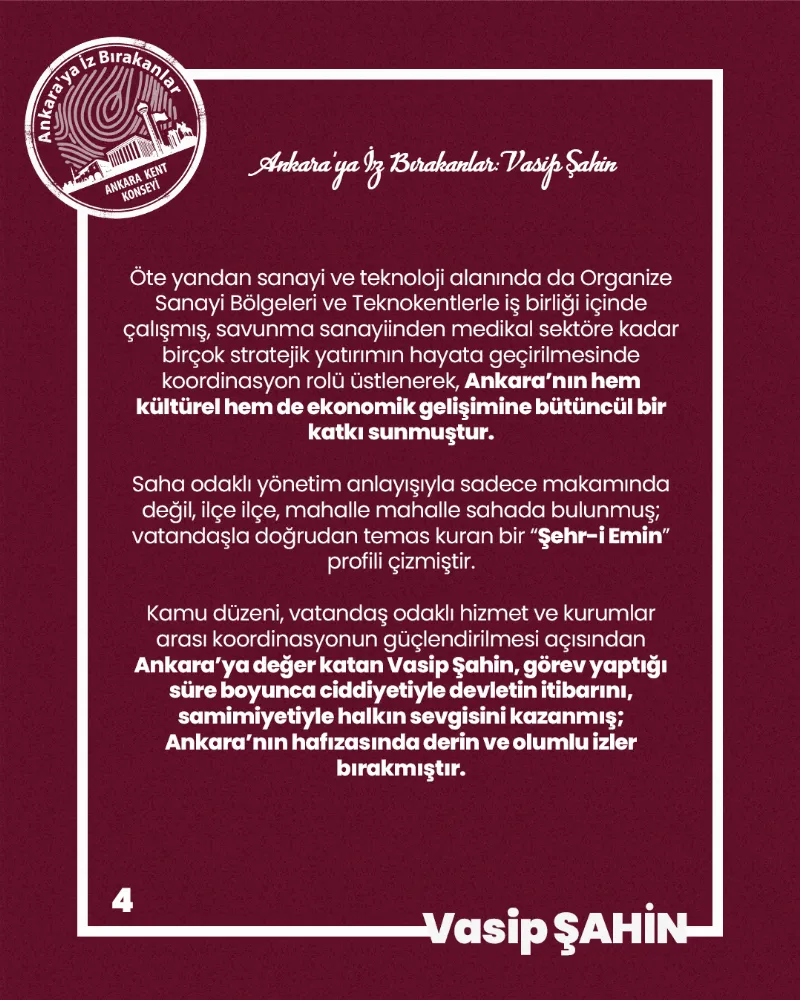 Ankara’ya İz Bırakanlar: Vasip Şahin — fotoğraf 6
