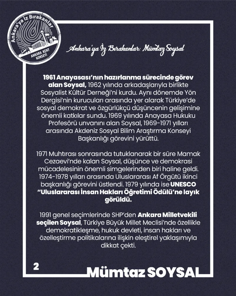 Ankara’ya İz Bırakanlar: Mümtaz Soysal — fotoğraf 4
