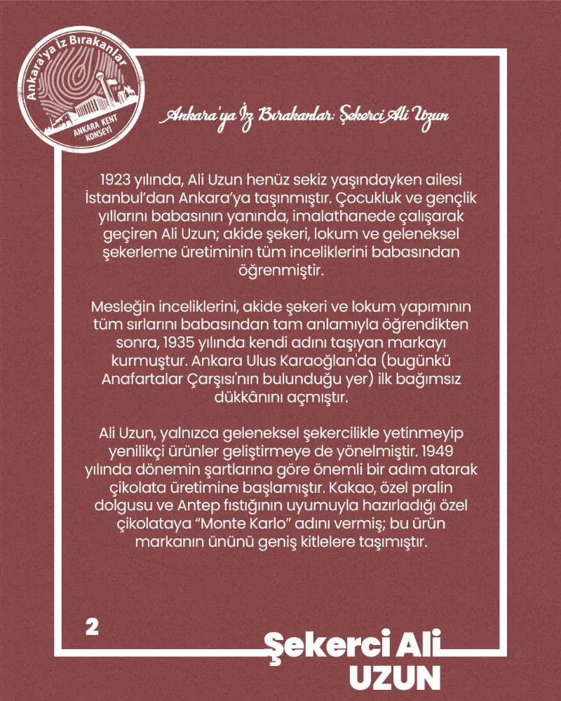 Ankara’ya İz Bırakanlar: Şekerci Ali Uzun — fotoğraf 4