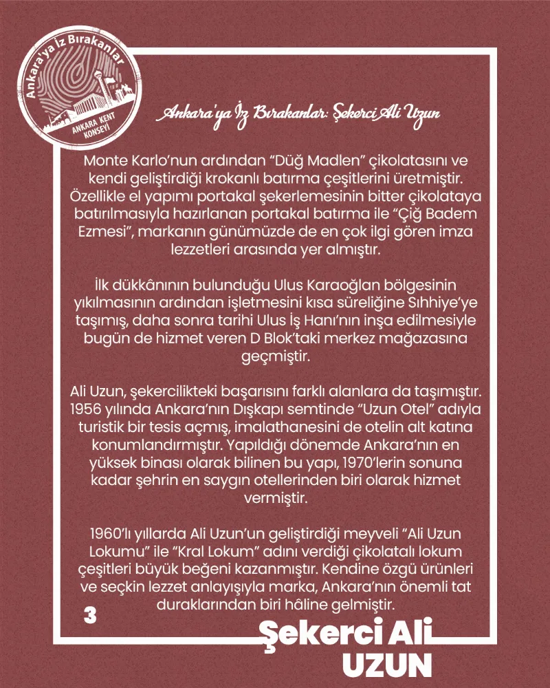 Ankara’ya İz Bırakanlar: Şekerci Ali Uzun — fotoğraf 5