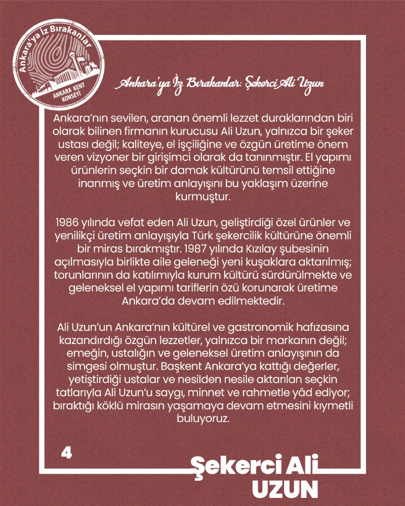Ankara’ya İz Bırakanlar: Şekerci Ali Uzun — fotoğraf 6