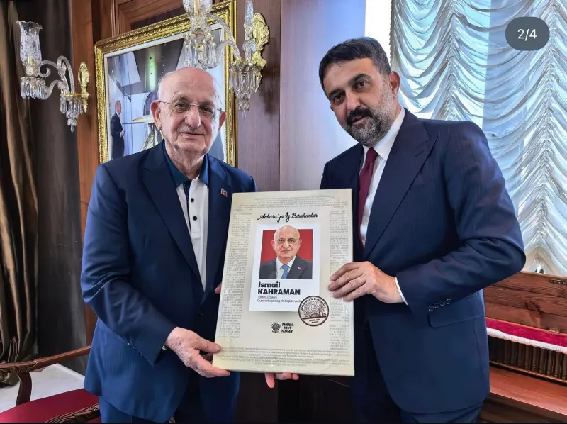 AKK Başkanı Halil İbrahim Yılmaz Eski TBMM Başkanı İsmail Kahraman’ı Ziyaret Etti — fotoğraf 3