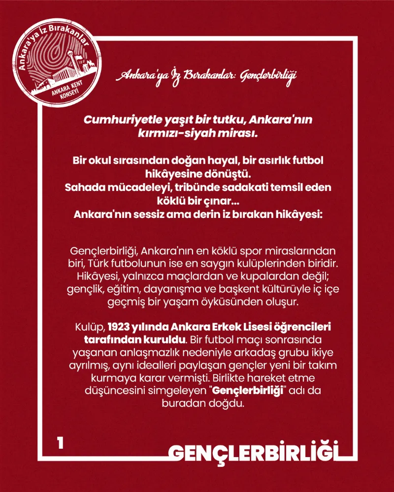 Ankara’ya İz Bırakanlar: Gençlerbirliği Spor Kulübü — fotoğraf 3