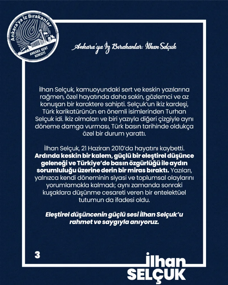 Ankara’ya İz Bırakanlar: İlhan Selçuk — fotoğraf 5