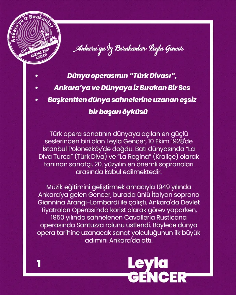 Ankara’ya İz Bırakanlar: Leyla Gencer — fotoğraf 3