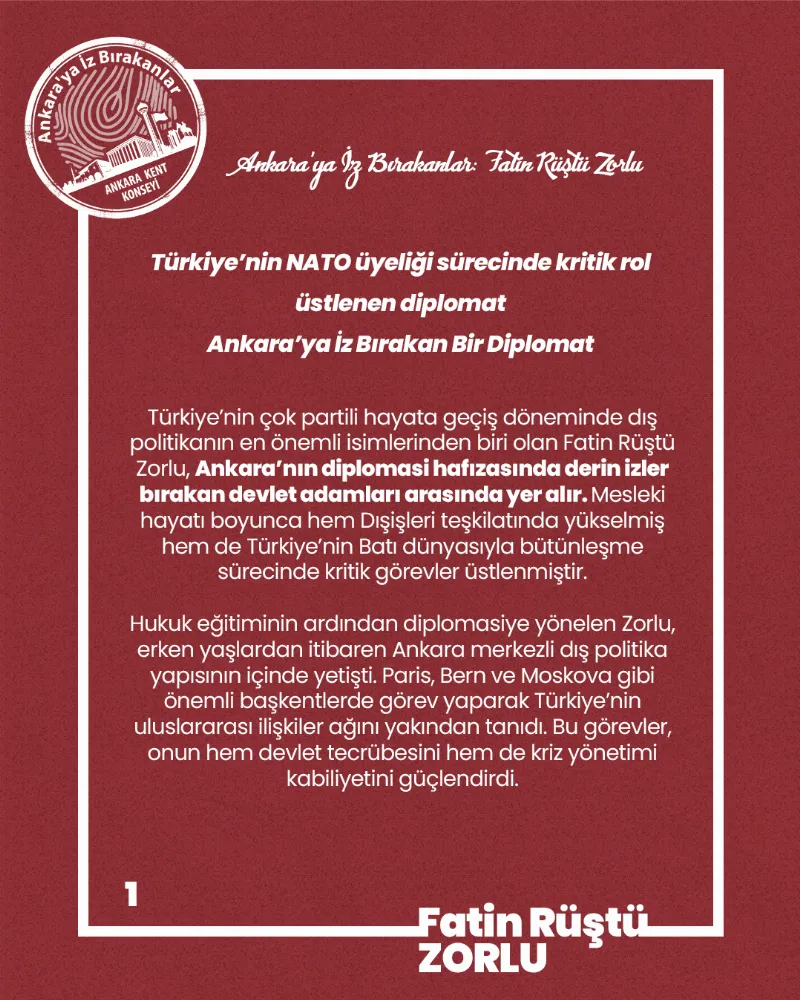 Ankara’ya İz Bırakanlar: Fatin Rüştü Zorlu — fotoğraf 3