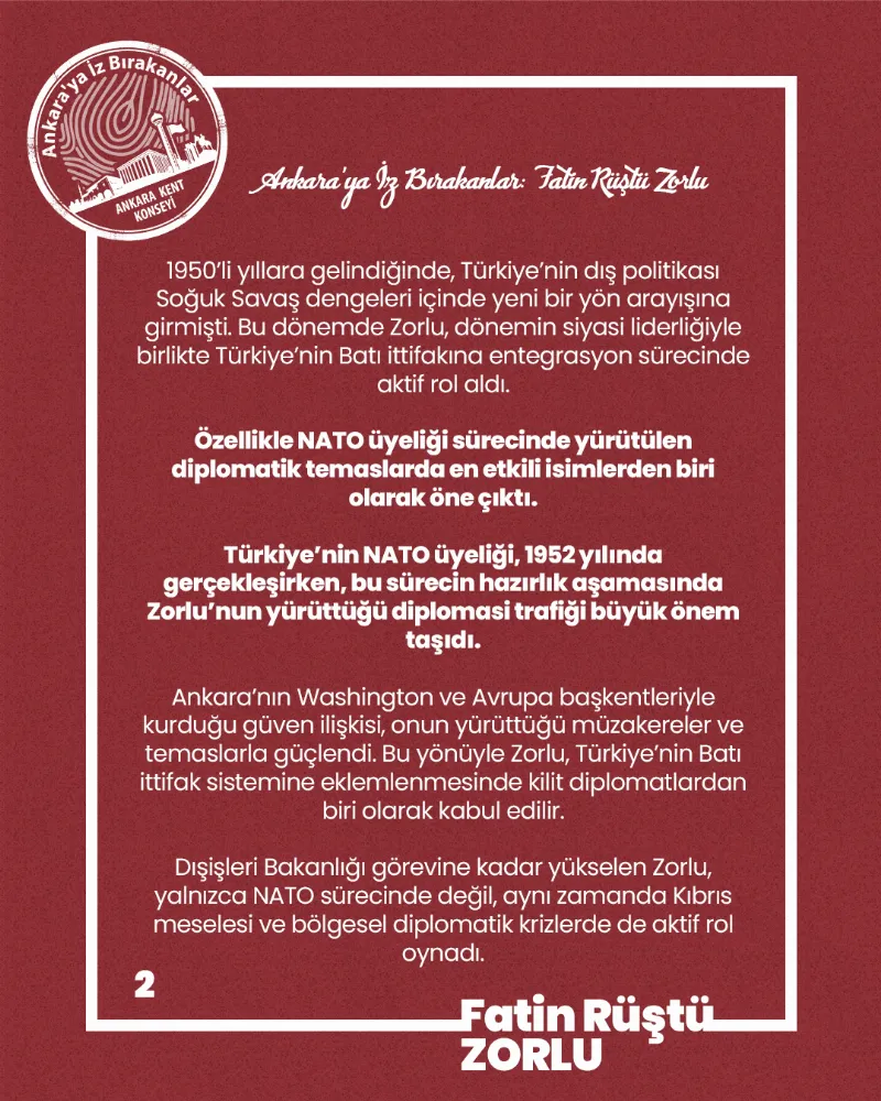 Ankara’ya İz Bırakanlar: Fatin Rüştü Zorlu — fotoğraf 4